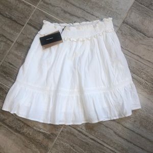 NWT VERO MODA Must Have Organic Cotton Skirt In White Small